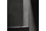 Vanová zástěna Omnires Kingston, 120cm, montáž univerzální, dveře skládací lítací, sklo transparentní, profil chrom