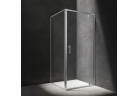 Čtvercová sprchový kout Omnires S, 90x90cm, dveře sklopné, sklo transparentní, profil chrom