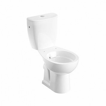 Souprava kompakt WC mísa z spłuczką Kolo Rekord, 64x35,5cm, Rimfree, bez rantu spłukującego, odtok vodorovný, doprowadznie boczne, bílý