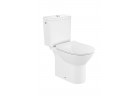 Souprava kompakt WC mísa z zbiornikiem i deską Roca Debba Round, 65,5x35,5cm, Rimless, bílá
