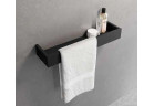 Polička s rukojetí na ručník Novellini 12x45 cm - černá matnáný