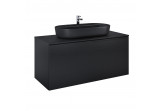 Skříňka pod umyvadlo Elita Glam, 120cm, 1S + 1S, 2 szuflady, černá matnáný