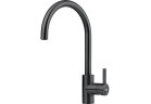 Dřezová baterie Franke Eos Neo, výška 387mm, obracana výtokové rameno, černá ušlechtilá ocel