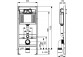 Univerzální modul podomítkový WC TECEbase, výška 1120mm, splachovač uruchamiana z przodu nebo z góry