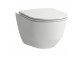 Souprava Závěsné WC WC se sedadlem s pozvolným sklápěním Laufen Palomba/INO, 54x36,5cm, Rimless, bílý
