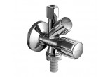 Kombinowany ventil rohový Schell Comfort, knoflík i hlavice z komorą smarną, DN15, G 1/2, chrom