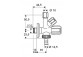 Kombinowany ventil rohový Schell Comfort, knoflík i hlavice z komorą smarną, DN15, G 1/2, chrom