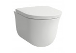 Mísa WC podvěsná Laufen The New Classic, 53x27cm, rimless, bez rantu spłukującego, povlak LCC, bílý
