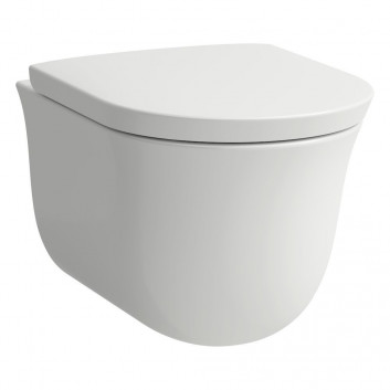 Mísa WC podvěsná Laufen The New Classic, 53x27cm, rimless, bez rantu spłukującego, bílý