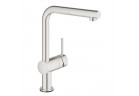 Elektronické dřezová baterie Grohe Minta Touch, páková, výsuvná sprcha L, nerez
