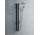 Panel sprchový s hlavovou sprchou Novellini Line 2, 22x7,5xH150 cm pro nástěnnou montáž nebo do rohu - stříbrná, pasek černá 
