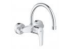 Dřezová baterie Grohe Eurosmart, nadomítková, DN 15, obracana výtokové rameno ve tvaru C 244mm, chrom