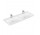 Umyvadlo nábytkové dvojitá Villeroy & Boch Subway 3.0, 130x47cm, bez přepadu, 2 otwory na armaturu, Weiss Alpin CeramicPlus