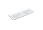 Umyvadlo nábytkové dvojitá Villeroy & Boch Subway 3.0, 130x47cm, bez přepadu, bez otvoru na armaturu, Stone White CeramicPlus