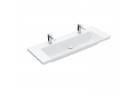 Umyvadlo nábytkové Villeroy & Boch Subway 3.0, 130x47cm, bez přepadu, 2 otwory na armaturu, Weiss Alpin CeramicPlus