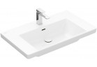 Umyvadlo nábytkové Villeroy & Boch Subway 3.0, 80x47cm, z přepadem, otvor na armaturu, Weiss Alpin CeramicPlus