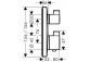 Baterie termostatická Hansgrohe Ecostat Square do 2 přijímačů, chrom- sanitbuy.pl