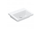 Závěsné umyvadlo Villeroy & Boch Subway 3.0, 55x44cm, bez přepadu, bez otvoru na armaturu, Stone White CeramicPlus