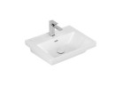 Závěsné umyvadlo/nábytková Villeroy & Boch Subway 3.0, 55x44cm, z přepadem, otvor na armaturu, Weiss Alpin