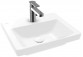 Závěsné umyvadlo/nábytková Villeroy & Boch Subway 3.0, 50x40cm, z přepadem, otvor na armaturu, Weiss Alpin