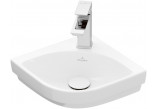 Závěsné umyvadlo rohová Villeroy & Boch Subway 3.0, 32x32cm, bez přepadu, otvor na armaturu, Weiss Alpin