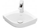 Závěsné umyvadlo rohová Villeroy & Boch Subway 3.0, 32x32cm, bez přepadu, otvor na armaturu, Weiss Alpin CermicPlus