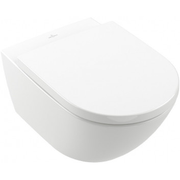 Závěsné wc WC Villeroy&Boch Subway 3.0, 56x37cm, bez kołnierza, TwistFlush, Weiss Alpin