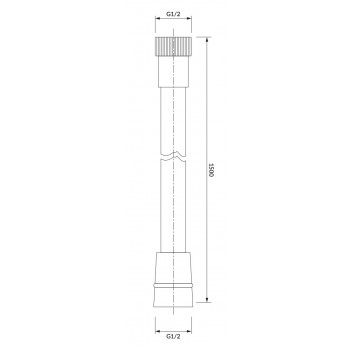 Sprchová hadice w osłonie mosiężnej Omnires dł -150 cm, zlato