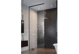 Sprchový kout walk-in Radaway Modo XL Black, univerzální, na míru, šířka 100-160cm, výška 200-250cm, sklo čiré, profil černá