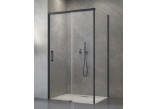 Přední plocha pro sprchový kout Radaway Idea Black KDS 160, dveře levé, sklo čiré, 1600x2005mm, profil černá