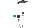 Sprchový systém Hansgrohe Raindance E, podomítkový, baterie termostatická ShowerSelect, 2 výstupy vody, černá matnáný