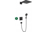 Sprchový systém Hansgrohe Raindance E, podomítkový, baterie termostatická ShowerSelect, 2 výstupy vody, černá matnáný