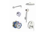 Sprchový systém Oras Bluebox, podomítkový, 2 výstupy vody, horní sprcha 200mm, sluchátko 1-funkční, chrom