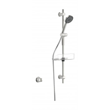 Sprchový set Oras Optima, sluchátko 3-funkční s držákem 764mm, mydelniczką a hadicí 175cm, chrom