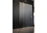 Přední plocha pro sprchový kout Radaway Idea Black KDJ+S 160, pravé, posuvné, sklo čiré, 1600x2005mm, profil černá