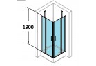 Sprchový kout wejście Narożne Huppe Classics 90x90 cm, wys. 190 cm, stříbrná poler, čiré sklo Anti-Plaque 