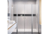 Sada ścianek dla dveře prysznicowych do niky Radaway Eos DWD II 830, výška 1950mm, profil chrom