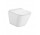 Souprava mísa WC podvěsná, Roca Gap Square Rimless Compacto 48×34 cm, se sedadlem s pozvolným sklápěním slim, bílá