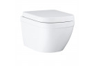 Závěsné wc Grohe Euro Ceramic, 49x37cm, bezkołnierzowa se sedadlem s pozvolným sklápěním, alpská bílá