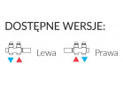 Ventil Terma termostatický rohový 50 osou, verze rovná, Levý, GZ 24x19 - černá matnáný