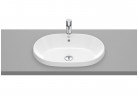 Zápustné umyvadlo Roca Gap Round, 55x39cm, oválný, přepad, bílá
