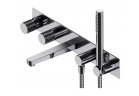 Vaňová baterie Omnires Contour, podomítková, výtokové rameno 220mm, sprchový set, chrom