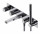 Vaňová baterie Omnires Contour, podomítková, výtokové rameno 220mm, sprchový set, chrom