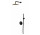 Sprchový systém Omnires Y, podomítkový, 2 výstupy vody, horní sprcha 25cm, sluchátko 1-funkční, černá/zlatá