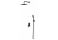 Sprchový systém Omnires Parma, nadomítková, 2 výstupy vody, horní sprcha 20x20cm, sluchátko 3-funkční, grafit