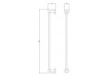 Věšák na ručník Omnires Modern Project, 60 cm, antracit