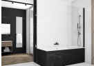 Vanová zástěna Sanswiss Solino SOEB1, pravý, 850x1500mm, Black Line, černá profil 