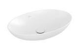 Umyvadlo na postavení na desku Villeroy & Boch Loop & Friends, 56x38cm, oválný, bez přepadu, Weiss Alpin