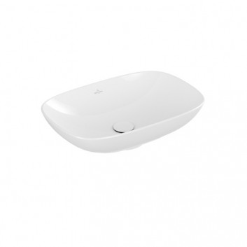 Umyvadlo na postavení na desku Villeroy & Boch Loop & Friends, 56x38cm, z přepadem, Weiss Alpin CeramicPlus
