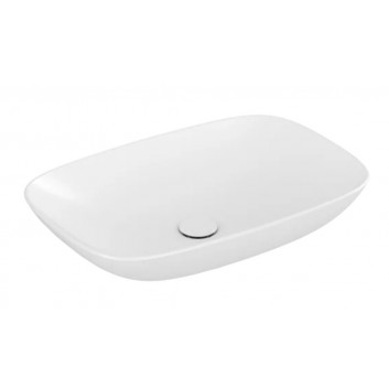 Umyvadlo na postavení na desku Villeroy & Boch Loop & Friends, 62x42cm, z přepadem, Weiss Alpin CeramicPlus